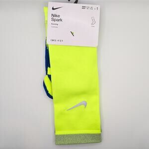 Nike Spark Cushioned Running Crew Socks - Volt Yellow - W (11.5-13) M (10-11.5)